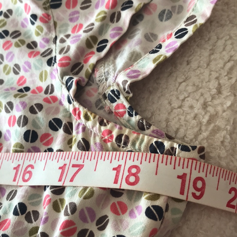 Multi-Colored Mod Pattern Peter Pan Collared Butt… - image 8